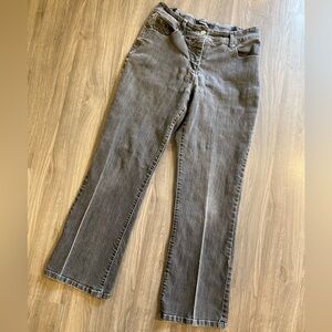 George Women's Gray Boot-Cut Jeans With Embroidery